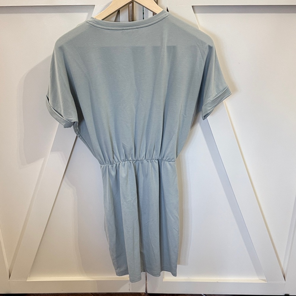 Express Light Green Ruched Dress - Picture 2 of 2
